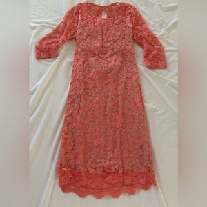 Lacy pink dress